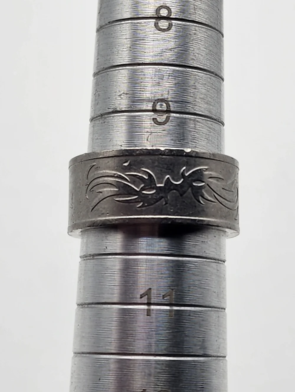 Thick Stainless Steel Silver Tone Band Ring (10)